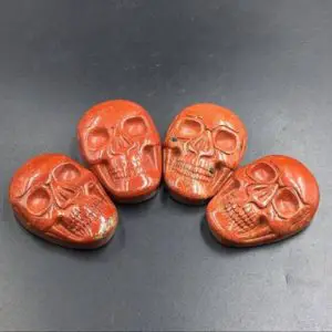 Shop Red Jasper Cabochons! Carved Skull Cabochon Natural Red Jasper Skull Cabochon 25x35mm Large Gemstone Cabochon Flat Back Red Stone Skull Jewelry Cabochon Cab GC | Natural genuine stones & crystals in various shapes & sizes. Buy raw cut, tumbled, or polished gemstones for making jewelry or crystal healing energy vibration raising reiki stones. #crystals #gemstones #crystalhealing #crystalsandgemstones #energyhealing #affiliate #ad