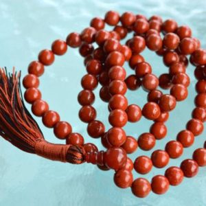 Shop Red Jasper Necklaces! Natural Genuine 8 mm Red Jasper Mala beads Necklace Grounding,Root Chakra healing, Stability, Physical need, Aids Sexual life,Security | Natural genuine Red Jasper necklaces. Buy crystal jewelry, handmade handcrafted artisan jewelry for women.  Unique handmade gift ideas. #jewelry #beadednecklaces #beadedjewelry #gift #shopping #handmadejewelry #fashion #style #product #necklaces #affiliate #ad