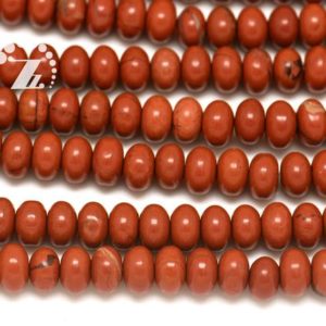 Shop Red Jasper Rondelle Beads! Red Jasper smooth rondelle spacer beads,roundel bead,abacus bead,Genuine Natural,DIY beads,4x6mm 5x8mm for choice,15" full strand | Natural genuine rondelle Red Jasper beads for beading and jewelry making.  #jewelry #beads #beadedjewelry #diyjewelry #jewelrymaking #beadstore #beading #affiliate #ad