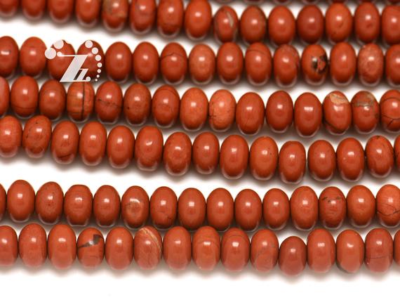 Red Jasper Smooth Rondelle Spacer Beads,roundel Bead,abacus Bead,genuine Natural,diy Beads,4x6mm 5x8mm For Choice,15" Full Strand