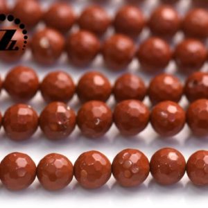 Shop Red Jasper Round Beads! Grade AA Red Jasper,faceted(128 faces) round beads,natural jasper beads,gemstone,6mm 8mm for choice, 15" full strand | Natural genuine round Red Jasper beads for beading and jewelry making.  #jewelry #beads #beadedjewelry #diyjewelry #jewelrymaking #beadstore #beading #affiliate #ad