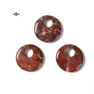 Shop Red Jasper Beads! Natural Red Jasper Round Shape Pendant Size 45mm 50mm Sold Per Piece | Natural genuine beads Red Jasper beads for beading and jewelry making.  #jewelry #beads #beadedjewelry #diyjewelry #jewelrymaking #beadstore #beading #affiliate #ad
