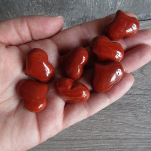 Shop Red Jasper Shapes! Red Jasper Stone Puffy Shaped 25 mm Heart K49 | Natural genuine stones & crystals in various shapes & sizes. Buy raw cut, tumbled, or polished gemstones for making jewelry or crystal healing energy vibration raising reiki stones. #crystals #gemstones #crystalhealing #crystalsandgemstones #energyhealing #affiliate #ad