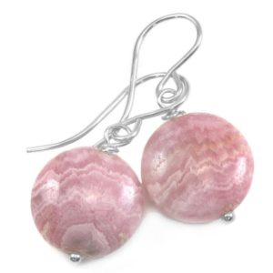 Shop Rhodochrosite Earrings! Pink Rhodochrosite Earrings Smooth Natural Round Button Dainty Sterling Silver or 14k Solid Gold or Filled Natural Earthy Pink Simple Drop | Natural genuine Rhodochrosite earrings. Buy crystal jewelry, handmade handcrafted artisan jewelry for women.  Unique handmade gift ideas. #jewelry #beadedearrings #beadedjewelry #gift #shopping #handmadejewelry #fashion #style #product #earrings #affiliate #ad