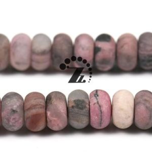 Shop Rhodochrosite Rondelle Beads! Pink Rhodochrosite,15" full strand natural pink rhodochrosite Beads,matte rondelle beads,Pink Rhodochrosite Stone,5-6x10mm 8x12mm for Choice | Natural genuine rondelle Rhodochrosite beads for beading and jewelry making.  #jewelry #beads #beadedjewelry #diyjewelry #jewelrymaking #beadstore #beading #affiliate #ad