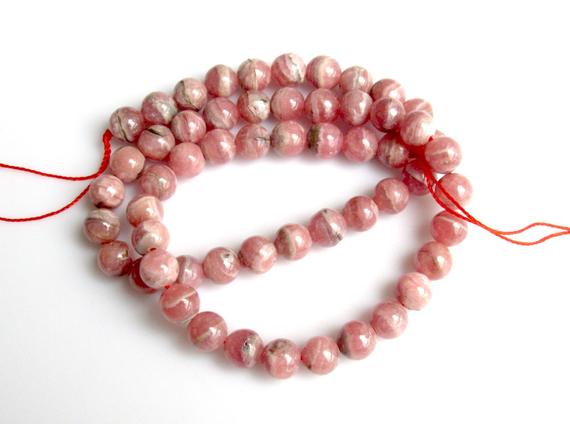 Rhodochrosite Rondelles, 10mm Beads, Plain Round Beads, Sold As 8 Inch Strand/16 Inch Strand, Gfjp