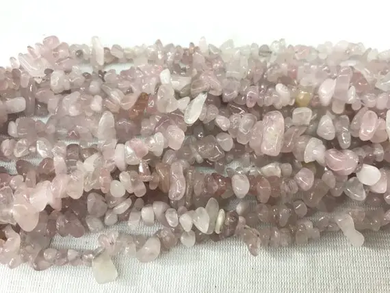 Natural Madagascar Rose Quartz 5-8mm Chips Genuine Gemstone Loose Nugget Beads 34 Inch Jewelry Supply Bracelet Necklace Material Wholesale