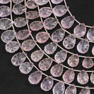 Extremely Flower Carving Rose Quartz Pear Shape Beads, Rose Quartz Carving Beads, Rose Quartz Pear Beads, Cut Carving Beads, Flower Beads | Natural genuine other-shape Gemstone beads for beading and jewelry making.  #jewelry #beads #beadedjewelry #diyjewelry #jewelrymaking #beadstore #beading #affiliate #ad