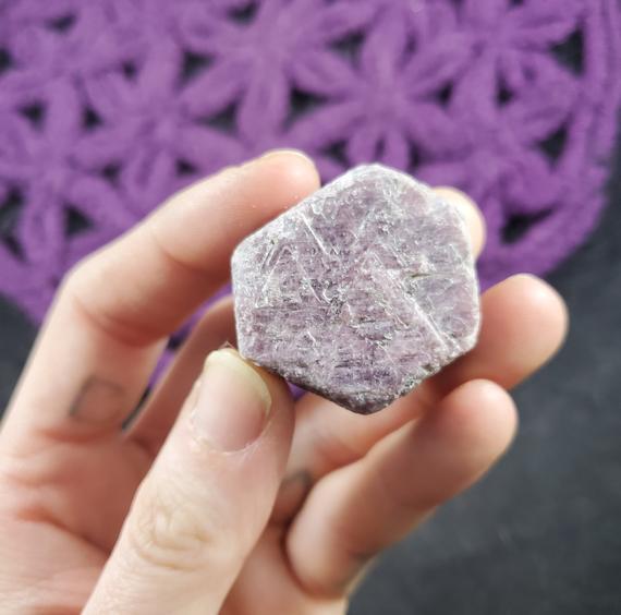 Record Keeper Ruby Raw Crystal Stones Crystals Rough Triangles Hexagonal Hexagon Sacred Geometry Shapes