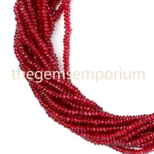 Shop Ruby Rondelle Beads! Natural Ruby Plain Rondelle Shape Beads, Ruby Smooth Rondelle Beads , Ruby Plain Rondelle Beads, Natural Ruby Beads, Ruby Plain Beads | Natural genuine rondelle Ruby beads for beading and jewelry making.  #jewelry #beads #beadedjewelry #diyjewelry #jewelrymaking #beadstore #beading #affiliate #ad