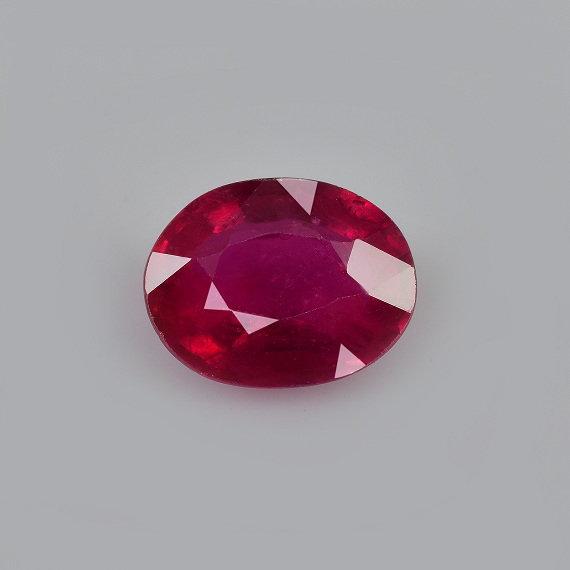 100% Natural Ruby Gemstone | 9x7mm Faceted Oval | 2.44 Carat Loose Ruby, Ruby Loose Gemstone, Ruby Jewelry | Ruby Birthstone