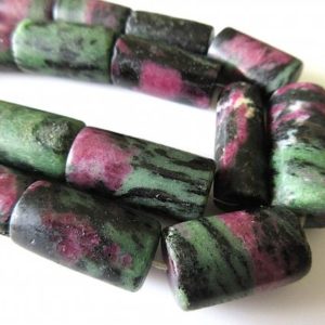 Shop Ruby Zoisite Bead Shapes! Natural Ruby Zoisite Smooth Pipe Shaped Tube Large Tumbles Beads, 20mm To 30mm Beads, Sold As 9 Inch Strand/18 Inch Strand, GDS519 | Natural genuine other-shape Ruby Zoisite beads for beading and jewelry making.  #jewelry #beads #beadedjewelry #diyjewelry #jewelrymaking #beadstore #beading #affiliate #ad