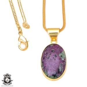 Shop Ruby Zoisite Pendants! Ruby Zoisite 24K Gold Plated Pendant   GPH102 | Natural genuine Ruby Zoisite pendants. Buy crystal jewelry, handmade handcrafted artisan jewelry for women.  Unique handmade gift ideas. #jewelry #beadedpendants #beadedjewelry #gift #shopping #handmadejewelry #fashion #style #product #pendants #affiliate #ad