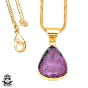 Shop Ruby Zoisite Pendants! Ruby Zoisite Necklace •  Energy Healing Necklace • Meditation Crystal Necklace • 24K Gold •   Minimalist Necklace • Gifts for her • GPH95 | Natural genuine Ruby Zoisite pendants. Buy crystal jewelry, handmade handcrafted artisan jewelry for women.  Unique handmade gift ideas. #jewelry #beadedpendants #beadedjewelry #gift #shopping #handmadejewelry #fashion #style #product #pendants #affiliate #ad