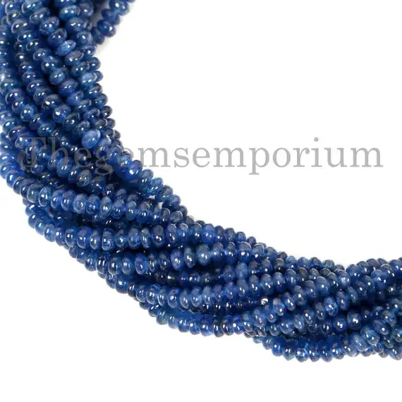 Burma Blue Sapphire Plain Rondelle Beads,  2-3.5mm Sapphire Smooth Rondelle, Blue Sapphire Beads, Burma Blue Sapphire ,burma Sapphire Bead