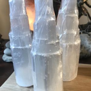 Shop Selenite Points & Wands! Selenite tower 4" point generator cylinder pillar satin spar gypsum | Natural genuine stones & crystals in various shapes & sizes. Buy raw cut, tumbled, or polished gemstones for making jewelry or crystal healing energy vibration raising reiki stones. #crystals #gemstones #crystalhealing #crystalsandgemstones #energyhealing #affiliate #ad