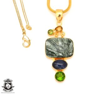 Shop Seraphinite Pendants! Seraphinite 24K Gold  Minimalist Necklace • Gemstone Necklace GP69 | Natural genuine Seraphinite pendants. Buy crystal jewelry, handmade handcrafted artisan jewelry for women.  Unique handmade gift ideas. #jewelry #beadedpendants #beadedjewelry #gift #shopping #handmadejewelry #fashion #style #product #pendants #affiliate #ad