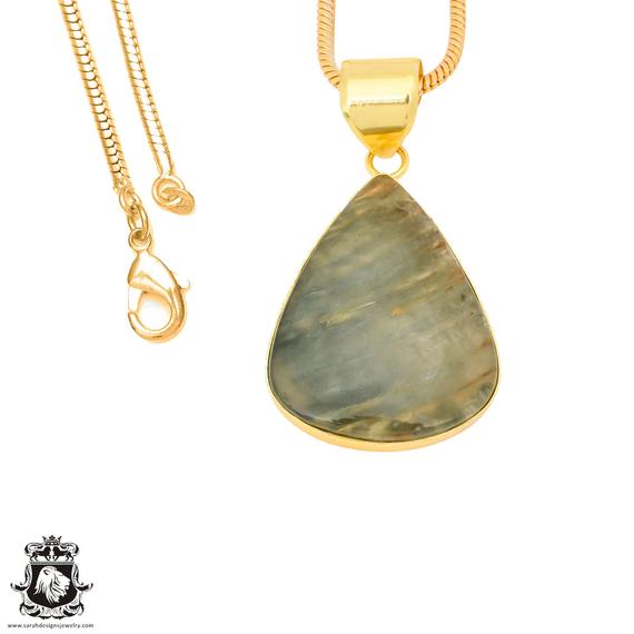 Serpentine Pendant Necklaces & Free 2mm Italian 925 Sterling Silver Chain Gph1435