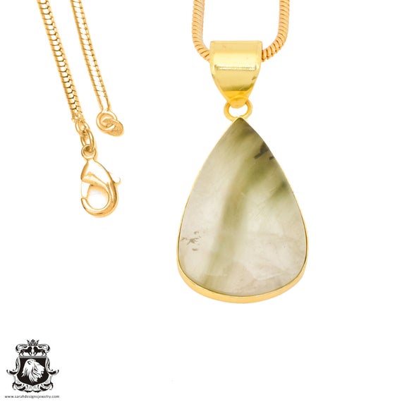 Serpentine Pendant Necklaces & Free 3mm Italian 925 Sterling Silver Chain Gph1429