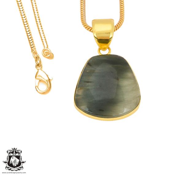 Serpentine Pendant Necklaces & Free 2mm Italian 925 Sterling Silver Chain Gph1436