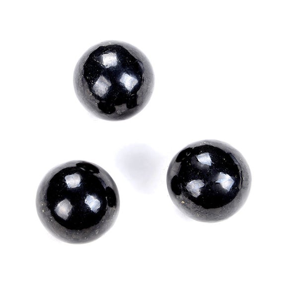 40mm Shungite Gemstone Natural Smooth Grade Aaa Sphere Ball Beads 1 Bead (80008561-d49)