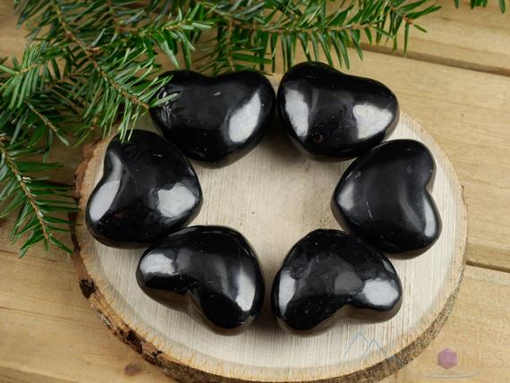 Shungite Crystal Heart - Self Care, Emf Protection, Healing Crystals And Stones, E1350