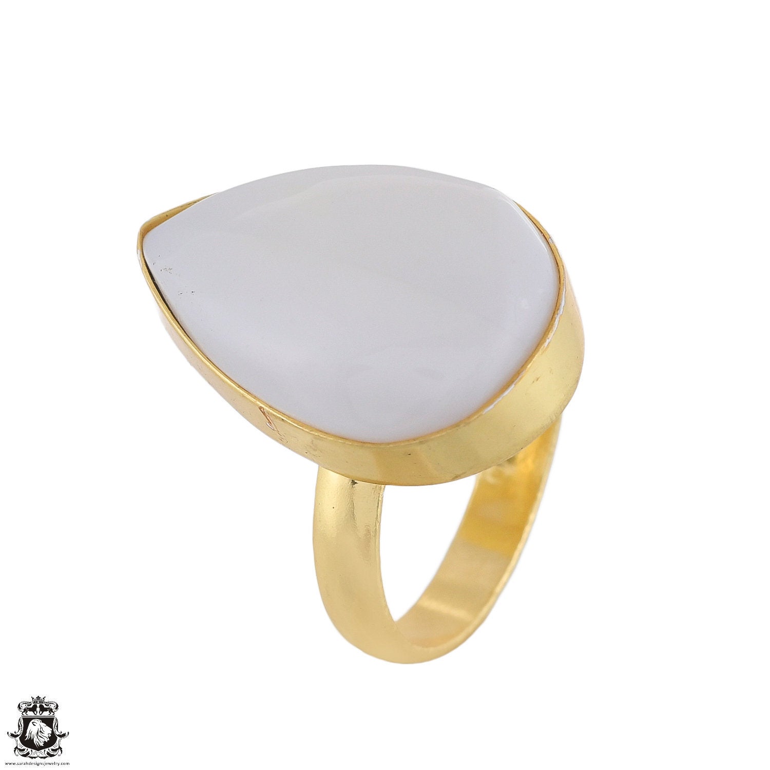 Selenite Ring Meditation Ring 24k Gold Ring Gpr1745