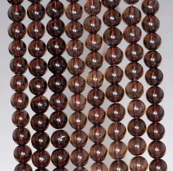 4mm Natural Smoky Quartz Gemstone Grade Aaa Round Loose Beads 15.5 Inch Full Strand (80003798-b94)