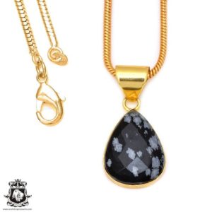 Shop Snowflake Obsidian Pendants! Snowflake Obsidian 24K Gold Plated Pendant   GPH79 | Natural genuine Snowflake Obsidian pendants. Buy crystal jewelry, handmade handcrafted artisan jewelry for women.  Unique handmade gift ideas. #jewelry #beadedpendants #beadedjewelry #gift #shopping #handmadejewelry #fashion #style #product #pendants #affiliate #ad