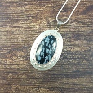 Shop Snowflake Obsidian Pendants! Creativity Talisman Snowflake Obsidian Pendant // Obsidian Jewelry // Sterling Silver // Village Silversmith | Natural genuine Snowflake Obsidian pendants. Buy crystal jewelry, handmade handcrafted artisan jewelry for women.  Unique handmade gift ideas. #jewelry #beadedpendants #beadedjewelry #gift #shopping #handmadejewelry #fashion #style #product #pendants #affiliate #ad