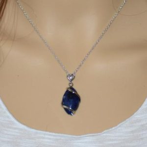 Sodalite Necklace, Sodalite Jewelry, Healing Crystal Necklace, Earthy Necklace, Anxiety Necklace, Healing Necklace | Natural genuine Sodalite necklaces. Buy crystal jewelry, handmade handcrafted artisan jewelry for women.  Unique handmade gift ideas. #jewelry #beadednecklaces #beadedjewelry #gift #shopping #handmadejewelry #fashion #style #product #necklaces #affiliate #ad