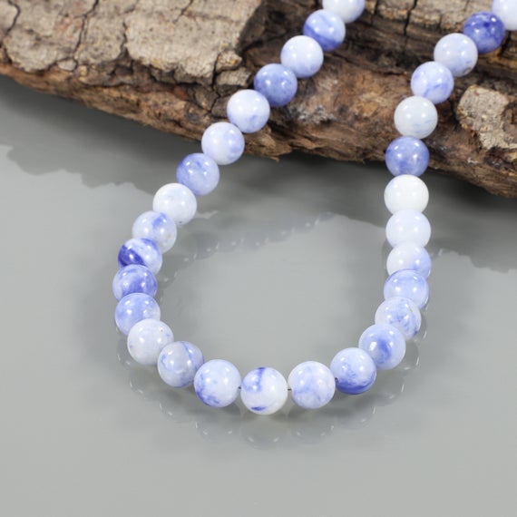 Sodalite Necklace, Sodalite Beaded Jewelry, Gemstone Jewelry, Gift For Wife, Handmade Necklace, June Birthstone Jewelry , Delicate Necklace