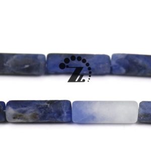 Sodalite,15" full strand natural Sodalite Beads,matte tube beads,genuine Sodalite stone,Polished Stones,Healing Stone,4x13mm | Natural genuine other-shape Gemstone beads for beading and jewelry making.  #jewelry #beads #beadedjewelry #diyjewelry #jewelrymaking #beadstore #beading #affiliate #ad