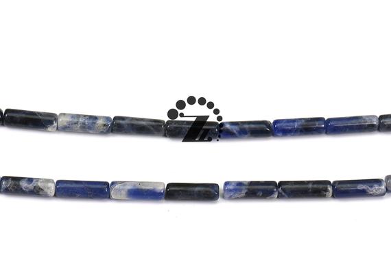 Sodalite,15" Full Strand Natural Sodalite Beads,smooth Tube Beads,genuine Sodalite Stone,polished Stones,healing Stone,4x13mm