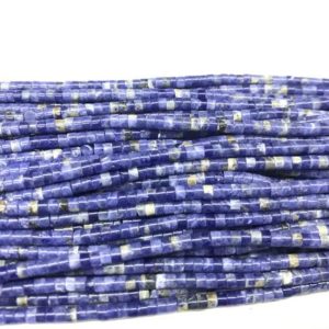 Shop Sodalite Bead Shapes! Natural Sodalite 2x3mm Heishi Genuine Blue Gemstone Loose Beads 15 inch Jewelry Supply Bracelet Necklace Material Support Wholesale | Natural genuine other-shape Sodalite beads for beading and jewelry making.  #jewelry #beads #beadedjewelry #diyjewelry #jewelrymaking #beadstore #beading #affiliate #ad