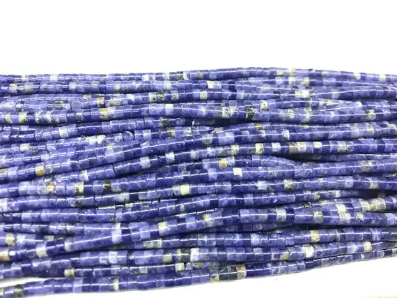 Natural Sodalite 2x3mm Heishi Genuine Blue Gemstone Loose Beads 15 Inch Jewelry Supply Bracelet Necklace Material Support Wholesale