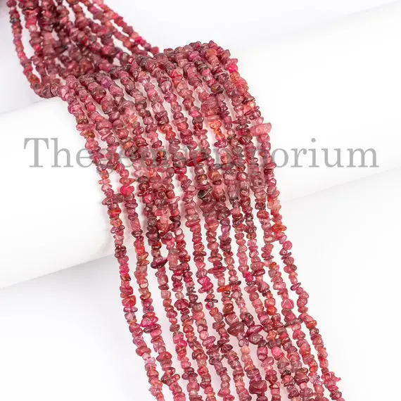 Red Spinel Plain Chip Beads, Red Spinel Uncut Beads, Spinel Chip Beads, Red Spinel Beads, Chip Uncut Bead, Beads Strand, Gemstone Chips Bead