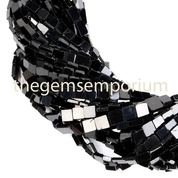 Black Spinel Plain Smooth Long Square Beads, Black Spinel Square Beads,black Spinel Plain Beads,black Spinel Smooth Beads,black Spinel Beads