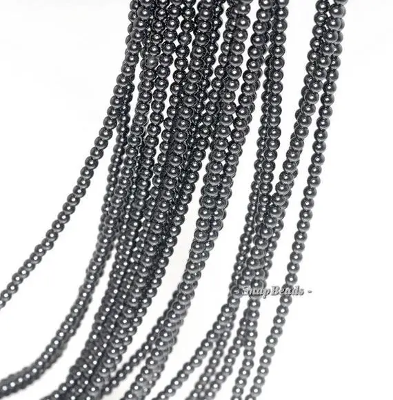 2mm Blackjack Black Spinel Gemstone Round 2mm Loose Beads 16 Inch Full Strand (90113424-107 - 2mm C)