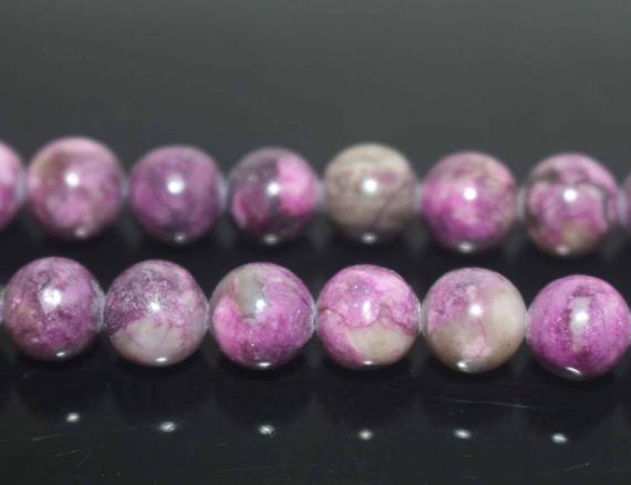 Sugilite Beads,purple Dragonshard Beads,4mm 6mm 8mm 10mm 12mm 14mm Smooth Round Beads,one Strand 15",purple Sugilite Crystal Gemstone Beads