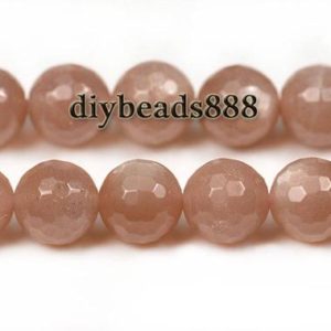 Shop Sunstone Round Beads! 15 inch strand of Grade A Sunstone faceted(128) round orange beads 6mm 8mm 10mm 12mm for Choice | Natural genuine round Sunstone beads for beading and jewelry making.  #jewelry #beads #beadedjewelry #diyjewelry #jewelrymaking #beadstore #beading #affiliate #ad