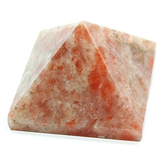 Sunstone Natural Medium Gemstone Crystal Pyramid Approx. 1"-1.25"-christmas