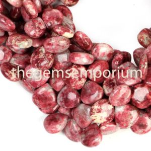 Aaa Thulite Heart Beads, Norway Stone (11-13mm) Aaa Thulite Heart Beads, Norway Stone (11-13mm)