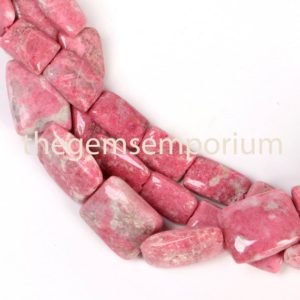 Thulite Beads, Smooth Cushion Shape, AAA Quality