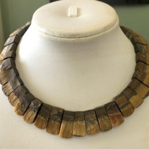 Shop Tiger Eye Chip & Nugget Beads! Natural Tiger Eyes Layout Necklace Gemstone Bib Necklace Collar Necklace, Both Side wearable Rough and Matte 11"/13mm To 23mm, GDS1907 | Natural genuine chip Tiger Eye beads for beading and jewelry making.  #jewelry #beads #beadedjewelry #diyjewelry #jewelrymaking #beadstore #beading #affiliate #ad