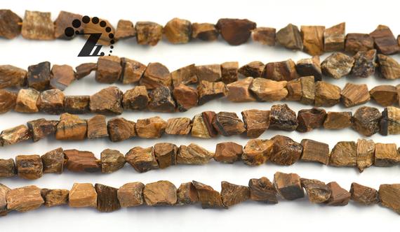 Yellow Tiger Eye,rough Nugget Beads,cut Nugget,chunky Nugget,diy Beads,natural,beautiful Beads,5-10x8-13mm,15" Full Strand