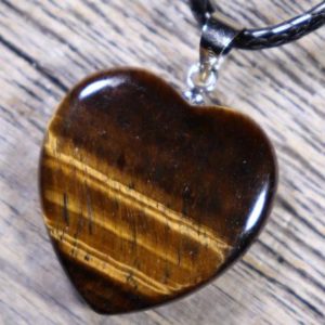 Shop Tiger Eye Necklaces! Tigers Eye Heart Healing Stone Necklace with Positive Healing Energy! | Natural genuine Tiger Eye necklaces. Buy crystal jewelry, handmade handcrafted artisan jewelry for women.  Unique handmade gift ideas. #jewelry #beadednecklaces #beadedjewelry #gift #shopping #handmadejewelry #fashion #style #product #necklaces #affiliate #ad