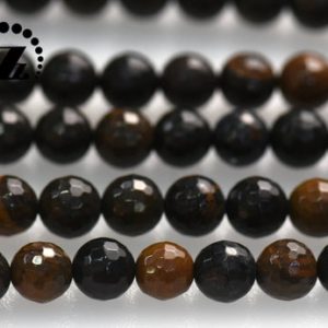 Blue Iron Tiger Eye / Blue Tiger lron,128 Faces Faceted Round,natural,gemstone,jewelry making,6mm 8mm 10mm for choice,15" full strand | Natural genuine faceted Tiger Iron beads for beading and jewelry making.  #jewelry #beads #beadedjewelry #diyjewelry #jewelrymaking #beadstore #beading #affiliate #ad