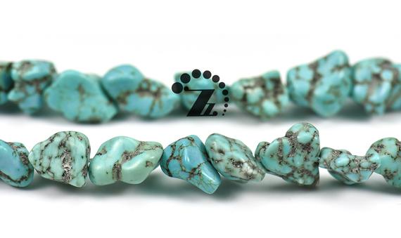 Blue Magnesite Nugget Beads,chips Beads,natural,gemstone,diy Beads,9-11x10-12mm,15" Full Strand