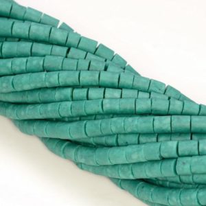 Shop Turquoise Round Beads! 5x4mm Turquoise Gemstone Green Round Tube Heishi Loose Beads 13 inch Full Strand (80005642-473) | Natural genuine round Turquoise beads for beading and jewelry making.  #jewelry #beads #beadedjewelry #diyjewelry #jewelrymaking #beadstore #beading #affiliate #ad
